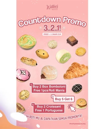 Sambut Tahun Baru, Willies Bakery Duta Mall Tawarkan Berbagai Promo!